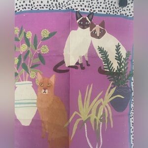 Avenida Home Cat Linen Kitchen Towel New Anne Bentley